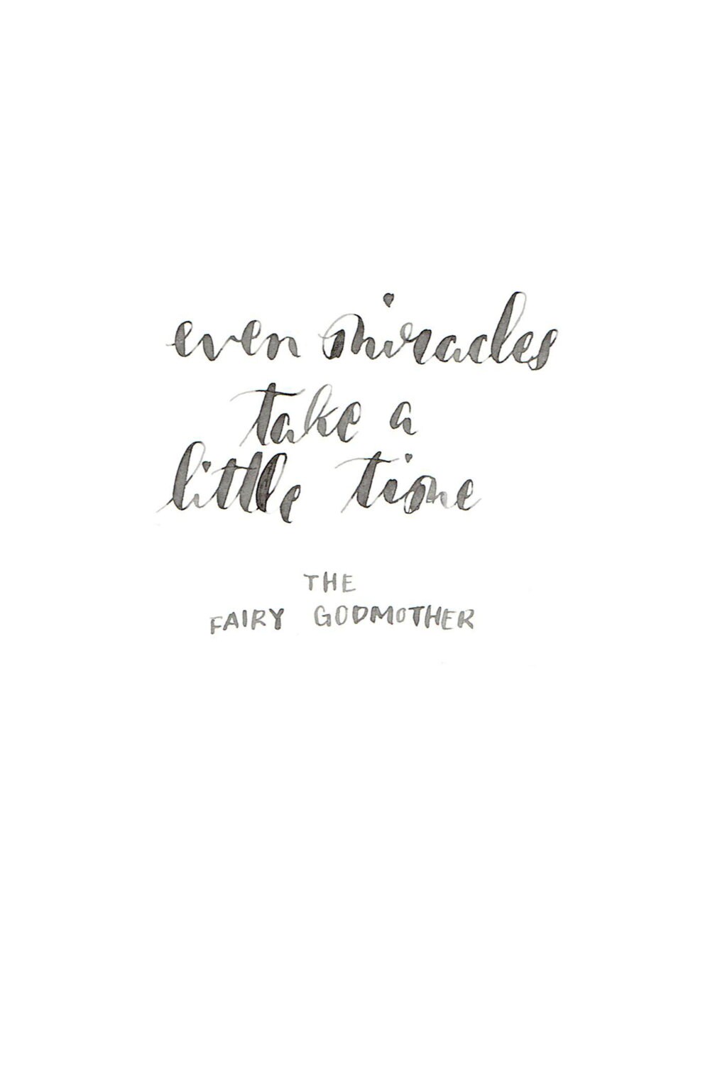 Disney Quote Even Miracles Take A Little Time Fairy Etsy