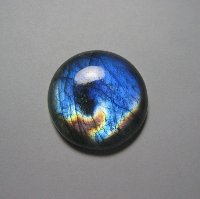 Natural Labradorite Cabochon Labradorite Round Labradorite Gemstone ET 2343 Multi Labradorite Semi Precious Gemstone,Size 28 mm
