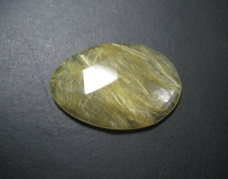 Natural Golden Rutile Rose Cut Faceted Fancy shape loose semi precious gemstone cabochon size 17 x 24 mm approx ET 4498 wholes