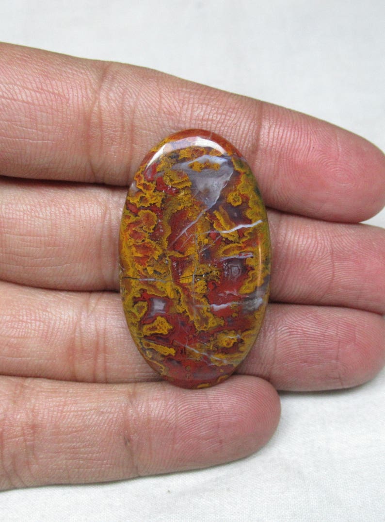 Hungarian Agate Cabochon ET 3758 Hungarian Agate Size 25 x 42 mm Natural Hungarian Agate Loose Semi Precious Gemstone Oval shape