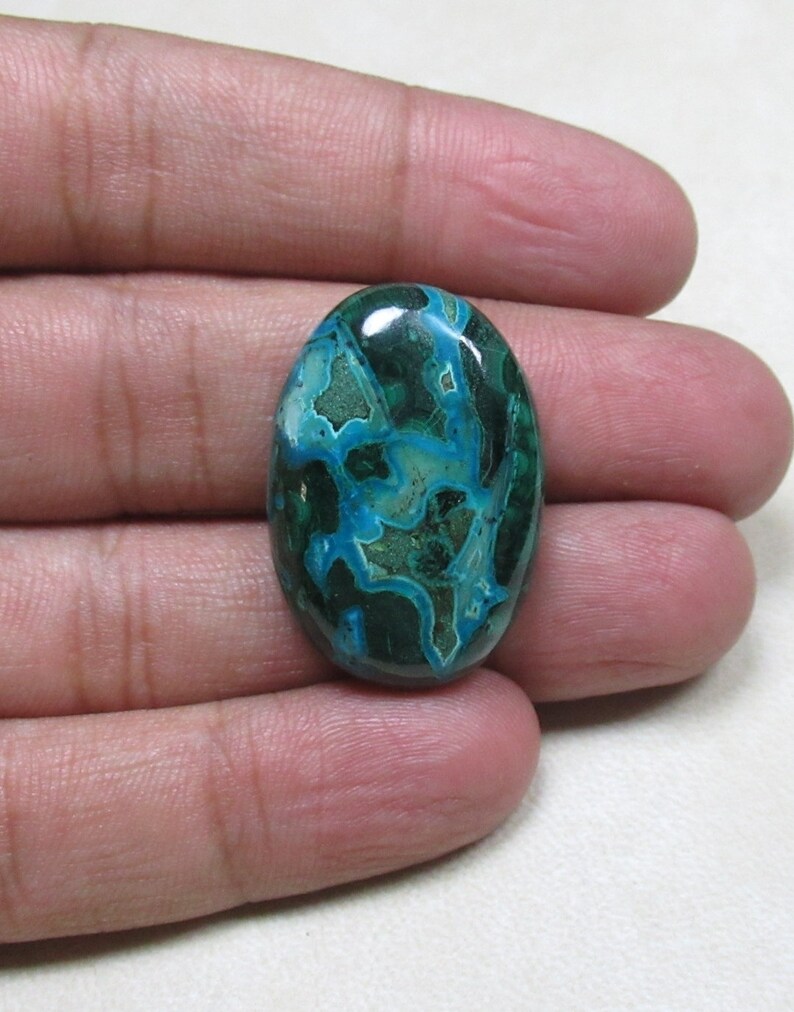 Azurite Malachite Azurite Malachite Cabochon Azurite Malachite Gemstone Loose Azurite Malachite Size 21 x 31 x 7 mm Azurite ET 5310