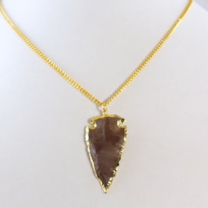 arrow necklace, gold arrow necklace, gift for her, arrow stone necklace, arrowhead necklace, arrowhead pendant, gold necklace arrowhead