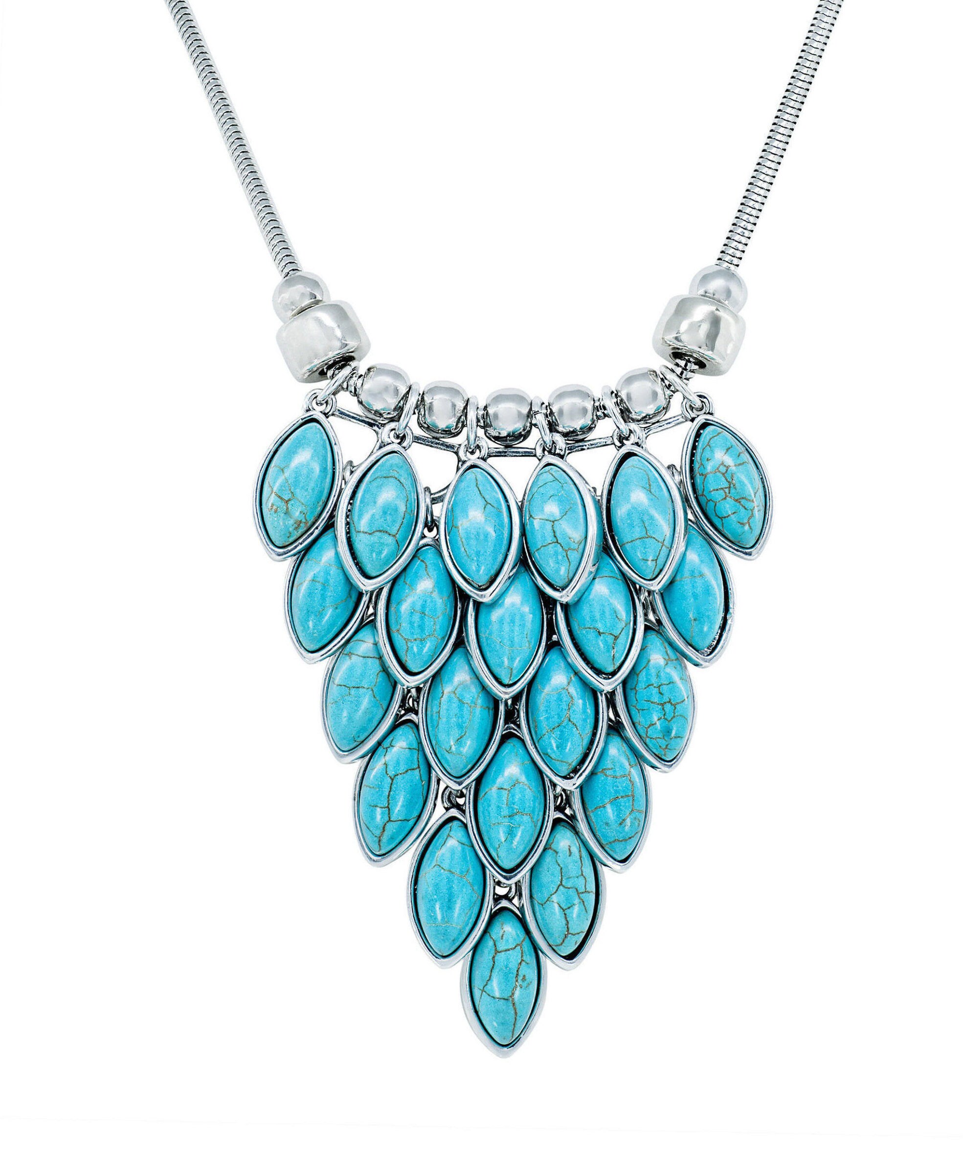 Silver turquoise necklace Turquoise jewelry turquoise Etsy