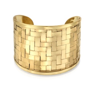 Cuff Bracelet for Women  Cuff Bracelet Gold   Woven Cuff Bracelet Cuff Bracelet  Shiny Gold  Cuff Bracelet  Gift for Her  Gift for Mom