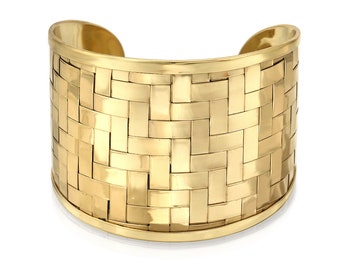 Cuff Bracelet for Women  Cuff Bracelet Gold   Woven Cuff Bracelet Cuff Bracelet  Shiny Gold  Cuff Bracelet  Gift for Her  Gift for Mom