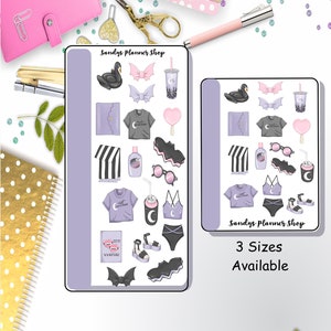 Pastel Gothic Summer Sticker Sheet: Planner Accessories