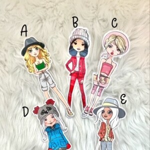 Cute Fashion Girl Pagemarker Bookmarker Planner Marker Planner Decorations Planner Accessories