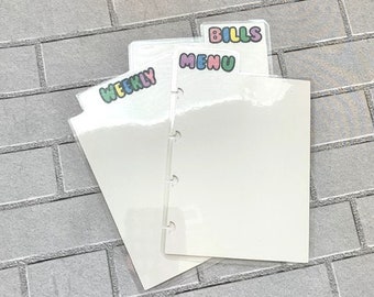 Micro Happy Notes Tab Dividers Pagemarkers Planner Accessories Menu Weekly Bills