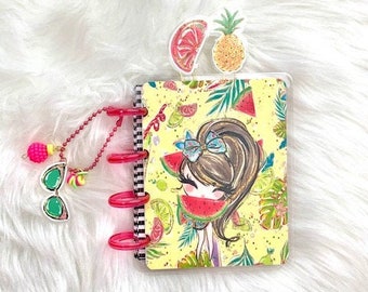 Micro Covers Summer Beach Girl Happy Planner Cover Planner Decorations Accessories