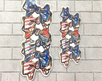 Patriotic Bow Pagemarker: July 4th Planner Bookmark