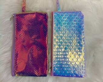 Holographic Zipper Pouch Planner Accessories Pen Holder