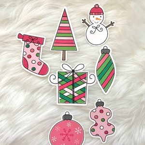Winter Christmas Holiday Die Cuts Planner Decorations Accessories Set 1