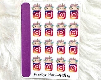 Social Media Happy Planner Micro Notes Sticker Sheet Planner Accessories Decorations