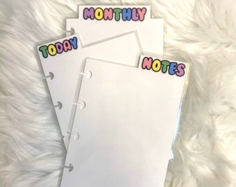 Happy Planner Micro Notes Rainbow Tab Dividers Planner Accessories Today Monthly Notes