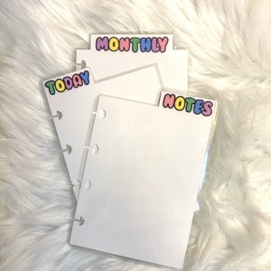 Happy Planner Micro Notes Rainbow Tab Dividers Planner Accessories Today Monthly Notes