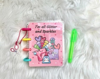 Micro or Mini Happy Planner Notebook Laminated Covers Craft Glitter Sparkles Planner Decorations Planner Accessories