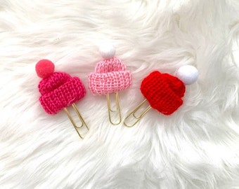 Mini Beanie Hat Decorated Paperclip Planner Accessories Decorations