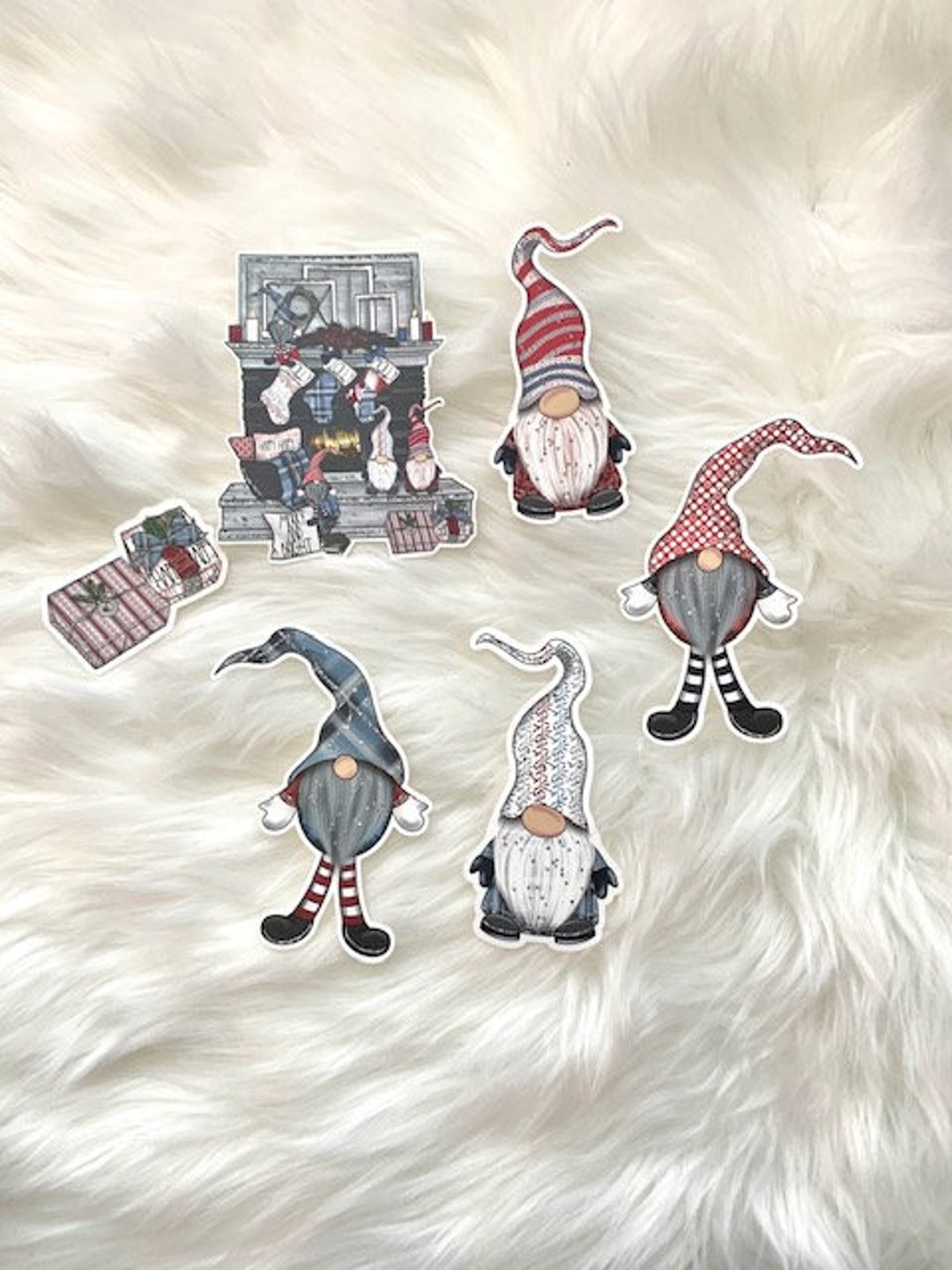 Christmas Gnome Die Cuts Scrapbook Craft Planner Accessories Etsy