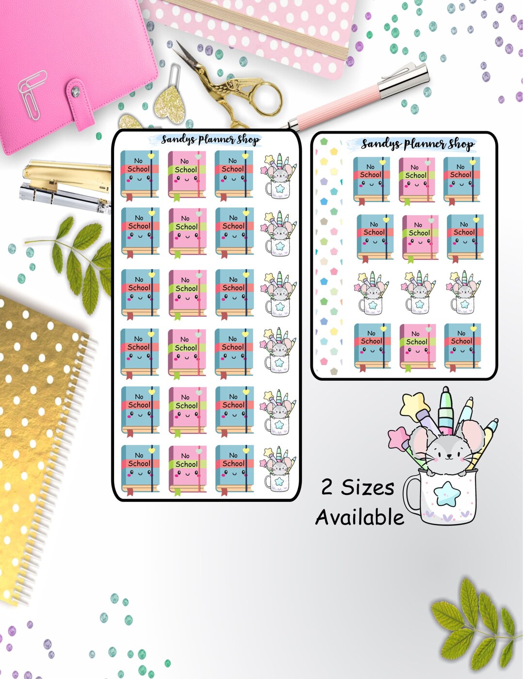 No School Stickers Micro Happy Planner Hobonichi Weeks Planner ...