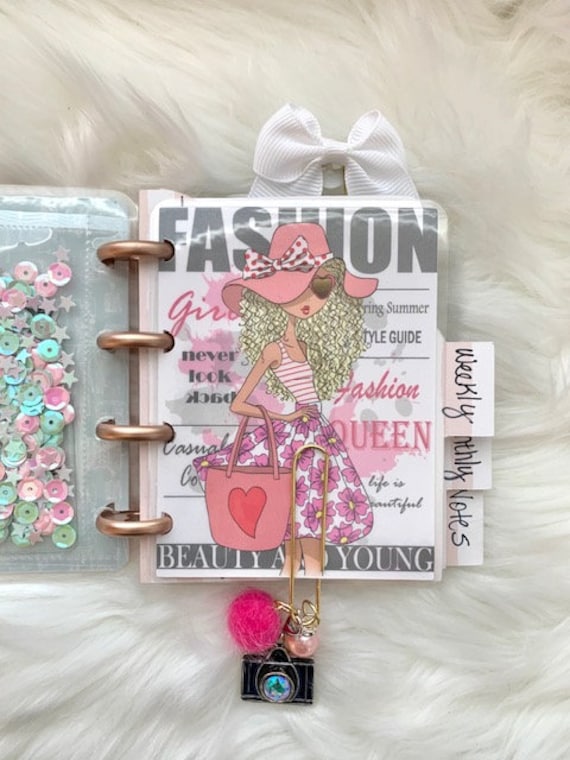 Micro Happy Planner Girl Magazine Cover Dashboard Planner Accessories  Decorations