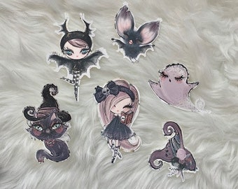 Cute Gothic Pastel Halloween Die Cuts Planner Accessories Decorations