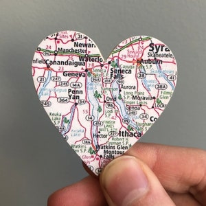 Finger Lakes Karte Herz Magnet, Finger Lakes NY Magnet, Finger Lakes Geschenk, Kartenmagnet, Reisegeschenk, FLX, Abschlussgeschenk