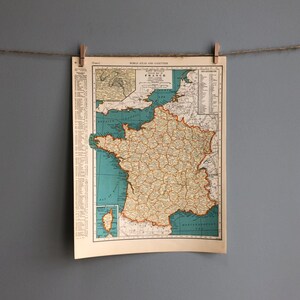 carte vintage France et Pays-Bas, carte de France Wall Art, cadeau de carte des Pays-Bas, carte de Belgique, carte vintage Wall Art, cadeau de carte vintage
