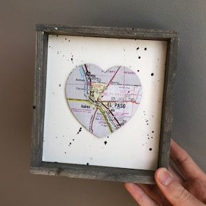 El Paso Herzschild, Herzkarte Zeichen, El Paso Texas Geschenk, El Paso Tex Karte, Kartengeschenk, Universität von Texas El Paso, Abschlussgeschenk