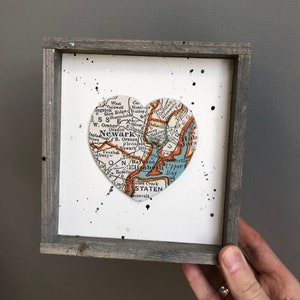 Signe de coeur de Newark, signe de carte de coeur, signe de Newark NJ, cadeau de Newark NJ, Newark New Jersey, Université Rutgers, Elizabeth NJ, cadeau de remise des diplômes