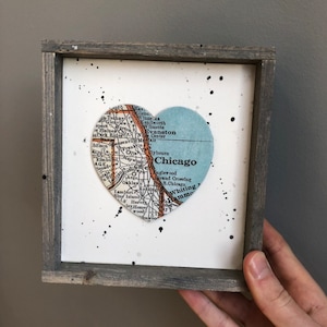 Chicago Herzzeichen, Herzkarte Zeichen, Chicago IL Zeichen, Chicago Chicago Geschenk, Nordwesten, Universität von Chicago, Abschlussgeschenk