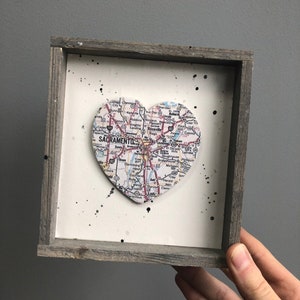 Sacramento Herzschild, Herzkarte Zeichen, Sacramento CA Zeichen, Sacramento CA Geschenk, Sacramento Map, California State Universität, Abschlussgeschenk