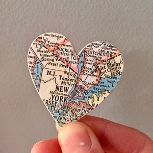 New York City Map Heart Magnet, NYC Gift, Travel Gift, Valentine's Day ...