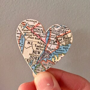 New York City Karte Herz Magnet, NYC Geschenk, Reisegeschenk, Valentinstag Geschenk, NYU, Abschlussgeschenk, Columbia Universität