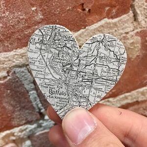 Buffalo Map Heart Magnet, Buffalo NY gift, Buffalo NY magnet, heart magnet, Graduation Gift, Buffalo New York, University at Buffalo