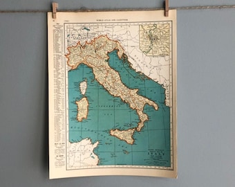 Vintage Italien und Schweiz Karte, Italien Karte Wandkunst, Schweiz Karte Geschenk, Italien Karte Dekor, Vintage Karte Wandkunst, Vintage Karte Geschenk