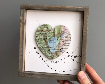 Lake Tahoe Heart Sign, Heart Map Sign, Lake Tahoe Sign, Lake Tahoe Gift, Lake Tahoe Map, Lake Tahoe California, Lake Tahoe Nevada