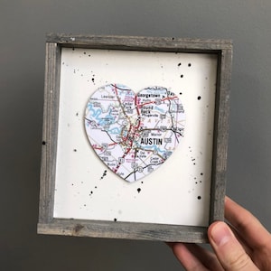 Austin Herzschild, Herzkarte Zeichen, Austin TX Zeichen, Austin Texas Geschenk, Austin Karte, Universität von Texas, Abschlussgeschenk