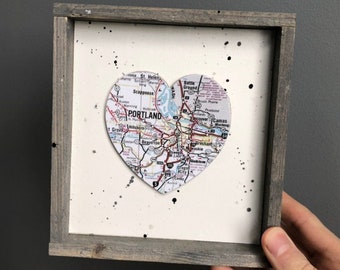 Portland Oregon Heart Sign, Heart Map Sign, Portland OR Sign, Portland Oregon, Portland Map, Portland State University, Graduation gift