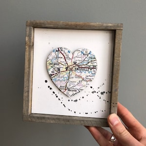 Knoxville Herz Zeichen, Herz Karte Zeichen, Knoxville TN Zeichen, Knoxville Tennessee Geschenk, Knoxville Karte, Universität von Tennessee, Abschlussgeschenk
