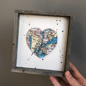 New York Heart Sign, Heart Map Sign, New York City Sign, NYC-kaart, NYC-cadeau, New York University, Columbia University, afstudeercadeau