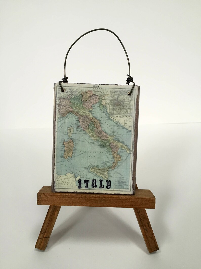 Italy Ornament Italy Gift Travel Gift Map Ornament Italy Etsy