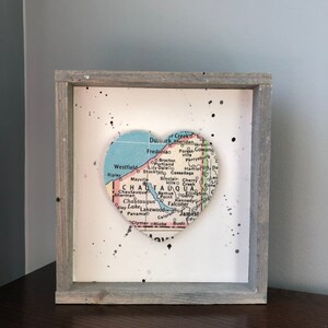 Chautauqua Lake Heart Sign, Heart Map Sign, Chautauqua NY Sign 