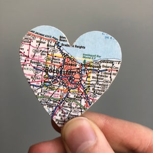 Rochester Karte Herz Magnet, Rochester NY Geschenk, Rochester Karte, Reisegeschenk, Kartenmagnet, Abschlussgeschenk, Universität von Rochester