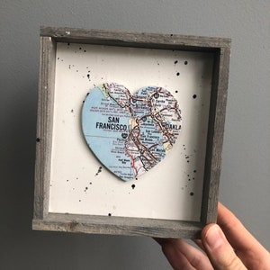 San Francisco Herzschild, Herzkarte Zeichen, San Francisco CA, San Francisco Geschenk, San Francisco Karte, Stanford Universität, Abschlussgeschenk