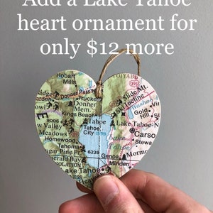 Lake Tahoe Heart Sign, Heart Map Sign, Lake Tahoe Sign, Lake Tahoe Gift, Lake Tahoe Map, Lake Tahoe California, Lake Tahoe Nevada image 7