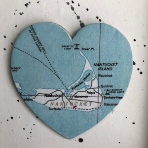 Nantucket Heart Sign, Heart Map Sign, Nantucket MA Sign, Nantucket MA Gift, Nantucket Massachusetts, Travel Gift, Nantucket Island image 5