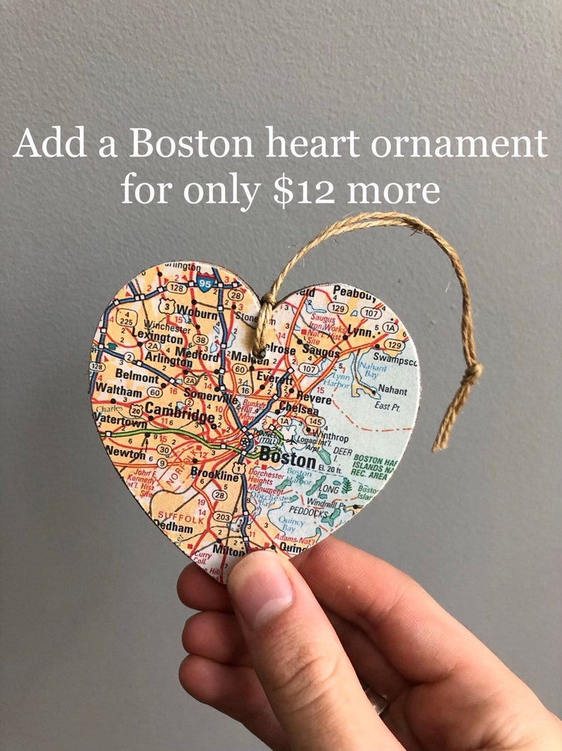 Boston Heart Sign, Heart Map Sign, Boston MA Sign, Boston MA Gift, Boston Map, Boston University, Graduation gift, Harvard University Sign and Ornament