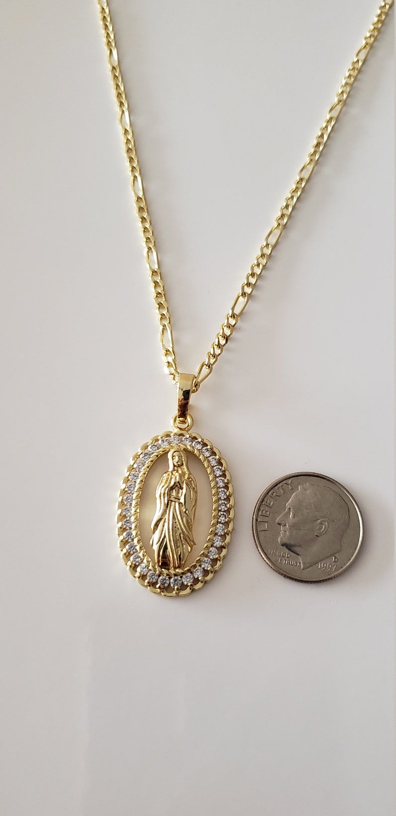 Virgen De Guadalupe Y Cadena De Oro Laminado Gold Filled - Etsy
