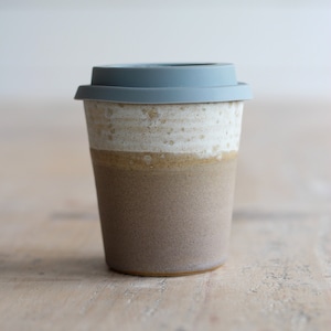 Ceramic Travel Mug Pottery Keep Cup Handmade Reusable Coffee Mug Ready to Ship Housewarming Gift Home Gift image 1