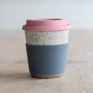 Ceramic Travel Mug Pottery Keep Cup Handmade Reusable Coffee Mug Ready to Ship Housewarming Gift Home Gift image 6